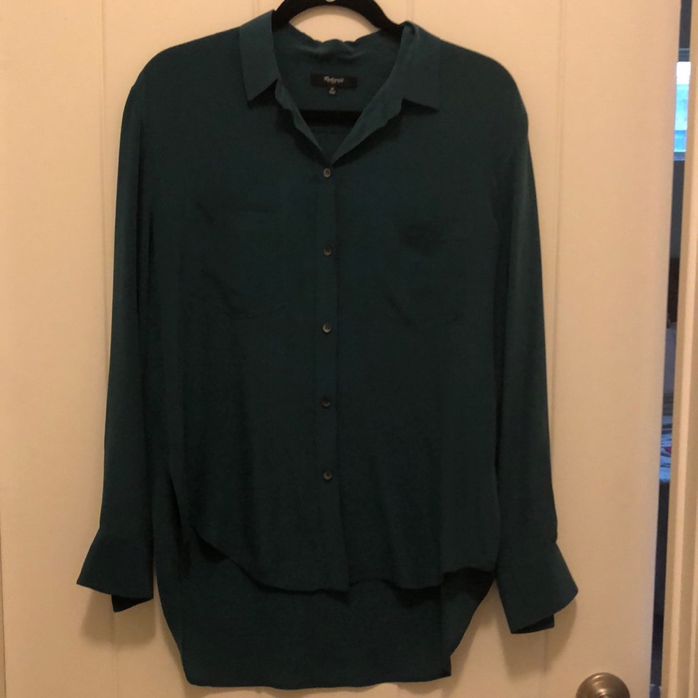 Madewell Silk Teal Blouse